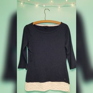Tommy Hilfigure long navy blue shirt